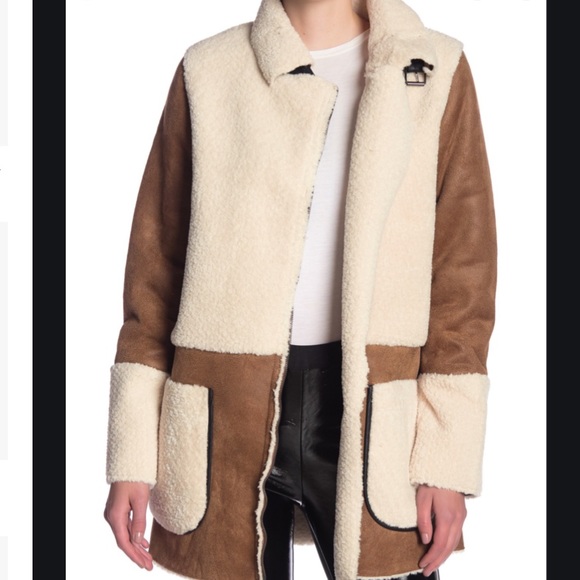 Dex Jackets & Blazers - DEX Faux Suede/ Faux Shearling Coat sz L